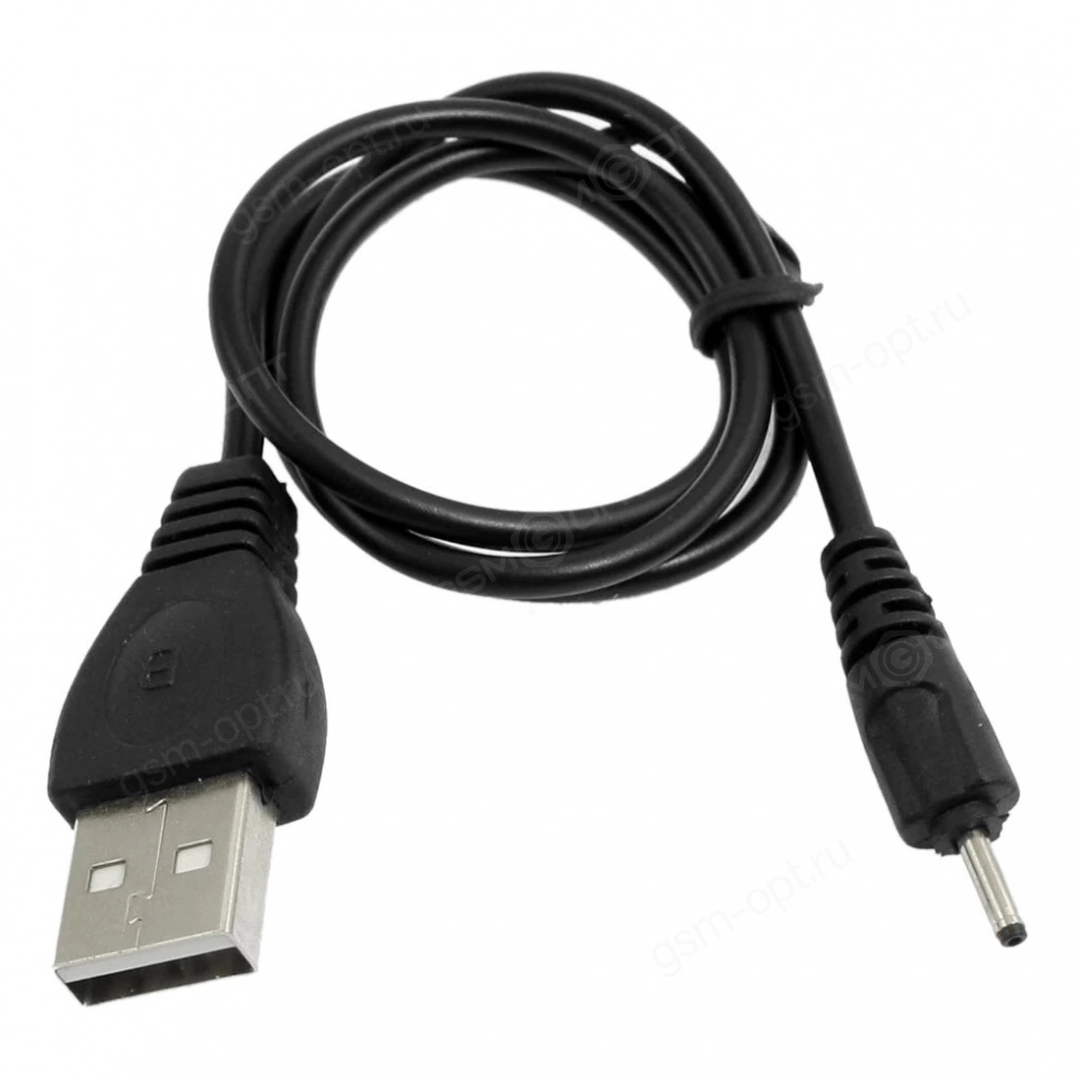 Кабель USB для зарядки телефонов Nokia 6300/ 6101, тонкий разъем, черный