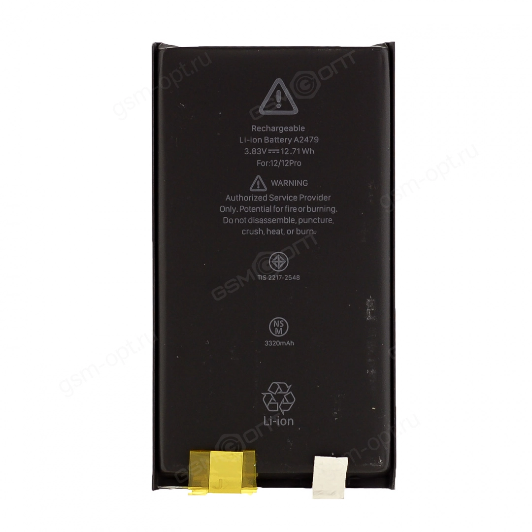 Аккумулятор для iPhone 12/ 12 Pro - 3320mAh, OEM (увеличенная емкость, без  контроллера)