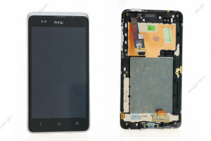 Дисплей для HTC Desire 400 с тачскрином в рамке, черный