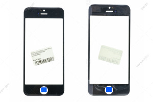 Стекло дисплея для переклейки для iPhone 5/ 5S/ 5C/ SE черный, AAA