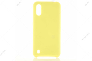 Чехол Silicone Cover для Samsung Galaxy A01, M01 ярко-желтый