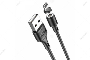 Кабель USB Hoco X52 Sereno Lightning для Apple 1м, магнитный, черный