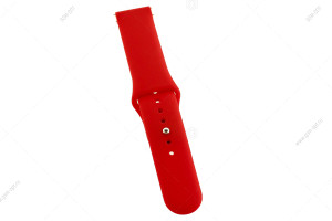 Ремешок силиконовый для часов Silicone Band iWatch 20мм дизайн Apple Watch, #04 красный